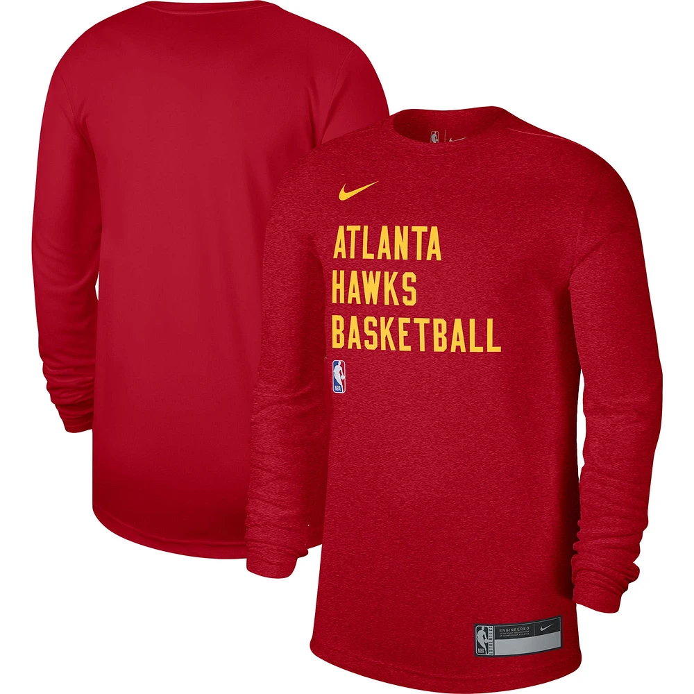 T-shirt à manches longues unisexe Nike Atlanta Hawks 2023/24 Legend On-Court Practice rouge