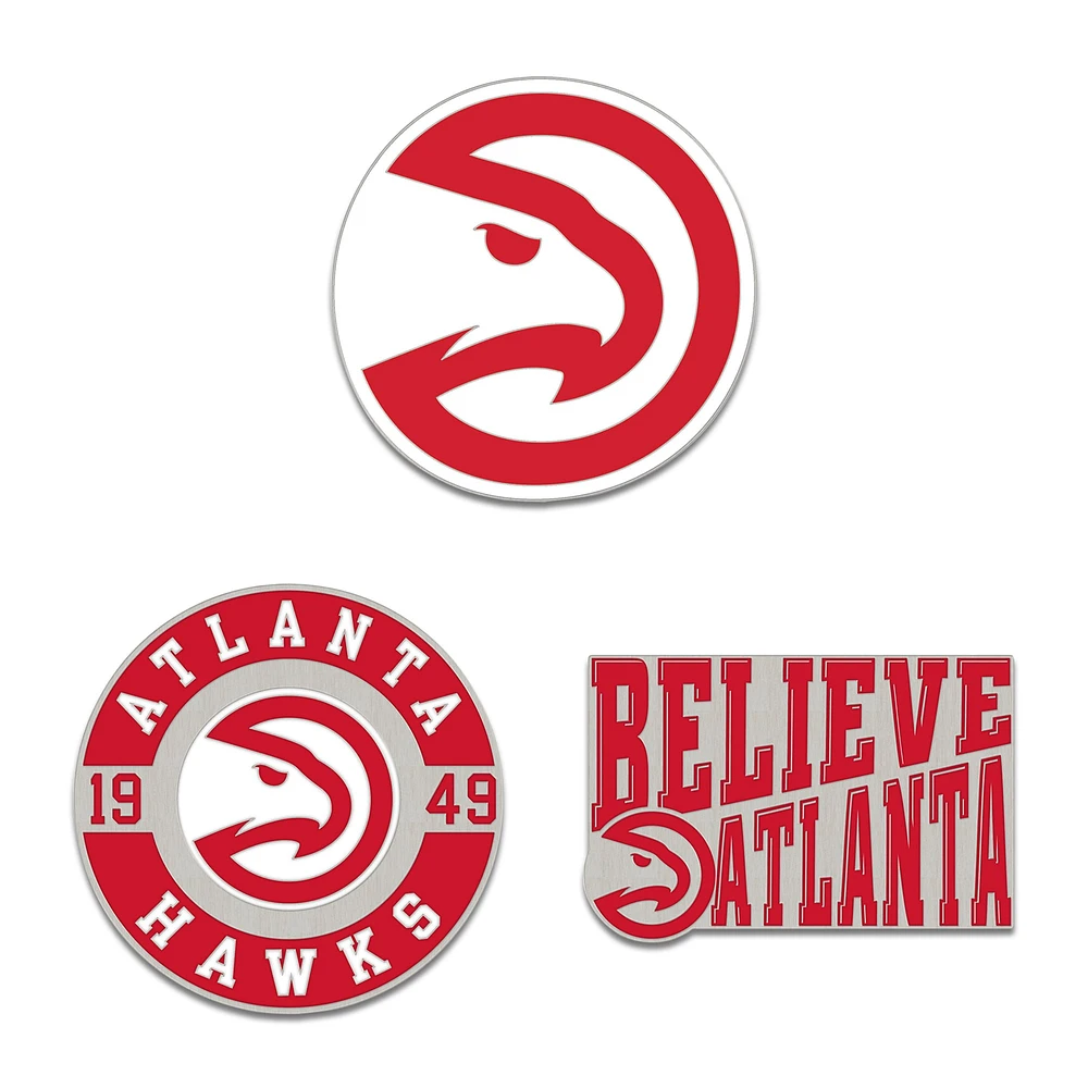 WinCraft Atlanta Hawks Three-Piece Collector Pin Set