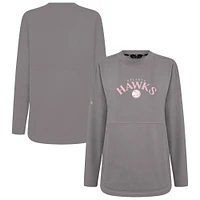 Women's Levelwear  Gray Atlanta Hawks Mother's Day Beaudry Arched Pullover Sweatshirt