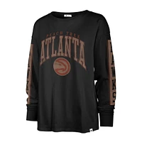 T-shirt à manches longues '47 noir Atlanta Hawks City Edition SOA pour femme