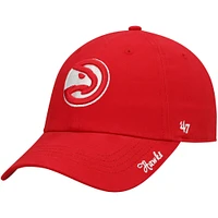 Casquette réglable '47 Atlanta Hawks Miata Clean Up Logo pour femme rouge