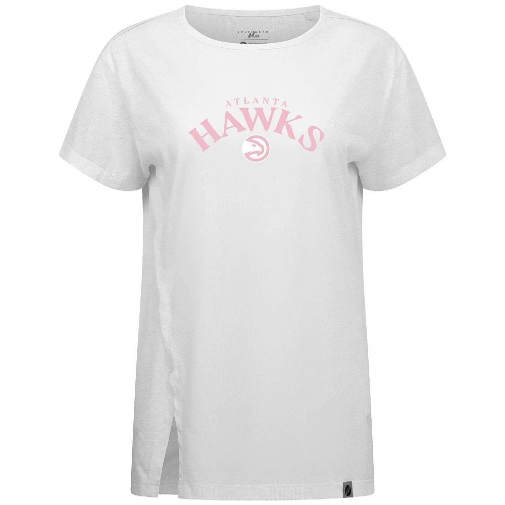 Women's Levelwear White Atlanta Hawks Mother's Day Influx Arch T-Shirt