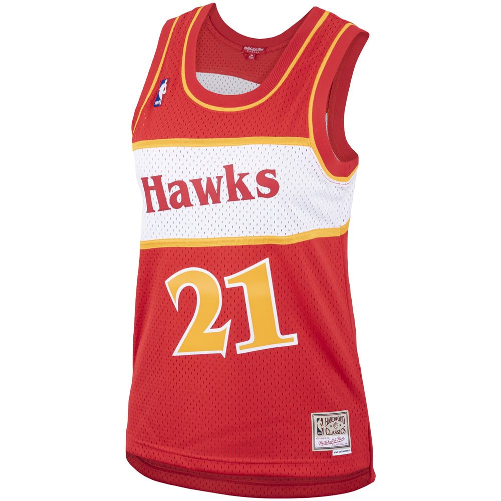 Women's Mitchell & Ness Dominique Wilkins Red Atlanta Hawks  Hardwood Classics Swingman Jersey