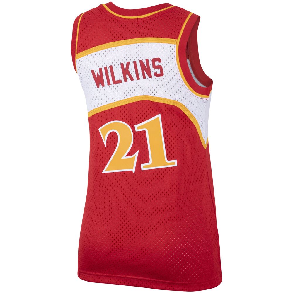 Women's Mitchell & Ness Dominique Wilkins Red Atlanta Hawks  Hardwood Classics Swingman Jersey