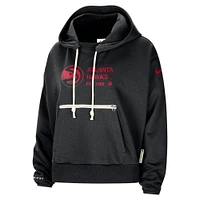 Women's Nike Black Atlanta Hawks Courtside Standard Issue Performance Pullover Hoodie