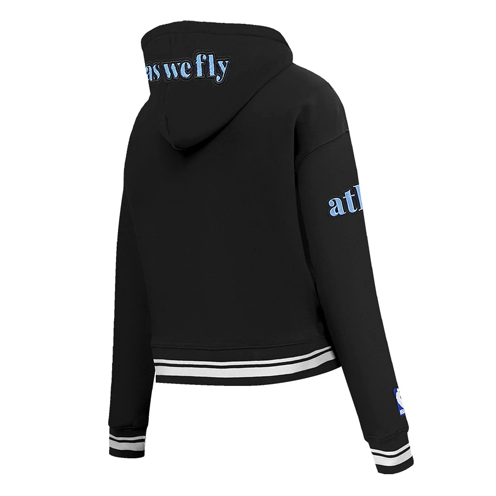 Women's Pro Standard Black Atlanta Hawks 2024/25 City Edition Cropped Pullover Hoodie