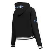 Women's Pro Standard Black Atlanta Hawks 2024/25 City Edition Cropped Pullover Hoodie