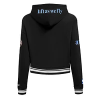 Women's Pro Standard Black Atlanta Hawks 2024/25 City Edition Cropped Pullover Hoodie