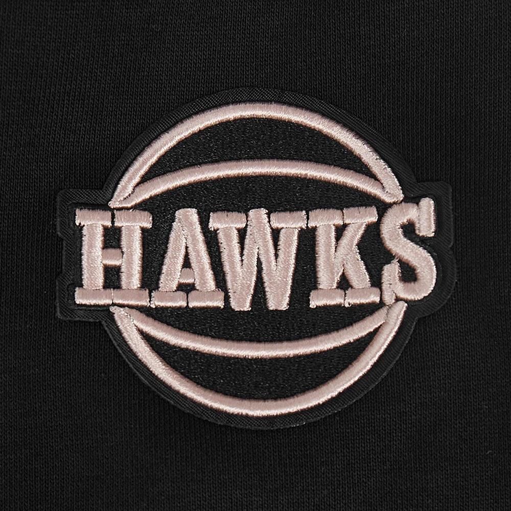 Women's Pro Standard Black Atlanta Hawks 2024/25 City Edition Cropped Pullover Hoodie