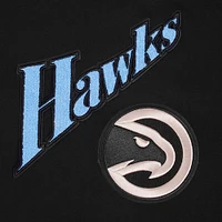 Women's Pro Standard Black Atlanta Hawks 2024/25 City Edition Cropped Pullover Hoodie