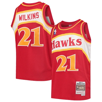 Youth Mitchell & Ness Dominique Wilkins Red Atlanta Hawks 1986/87 Hardwood Classics Swingman Throwback Jersey