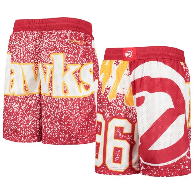 Short Atlanta Hawks Hardwood Classics Jumbotron rouge pour jeune Mitchell & Ness