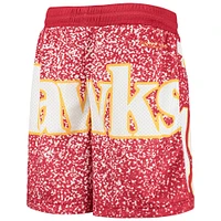 Youth Mitchell & Ness Red Atlanta Hawks Hardwood Classics Jumbotron Shorts