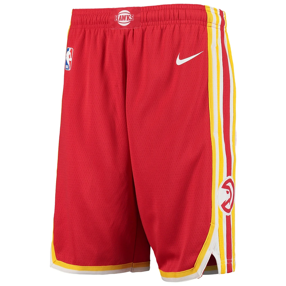 Youth Nike Red Atlanta Hawks 2020/21 Swingman Shorts - Icon Edition