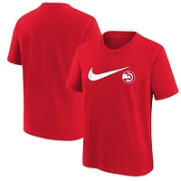 T-shirt Nike rouge Atlanta Hawks Swoosh pour jeune