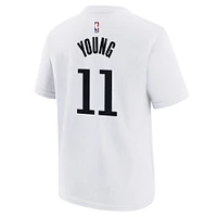 Youth Nike Trae Young White Atlanta Hawks 2024/25 City Edition Name & Number T-Shirt