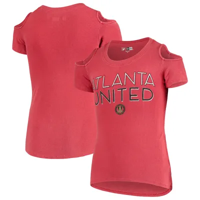 Atlanta United FC 5th & Ocean by New Era Girls Youth Cold Shoulder T-Shirt - Red