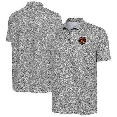 Men's Antigua  White/Black Atlanta United FC Field Ditsy Polo