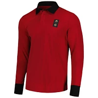 Men's adidas 2023 Player Red Atlanta United FC Travel Long Sleeve Polo