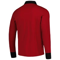 Men's adidas 2023 Player Red Atlanta United FC Travel Long Sleeve Polo