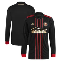 Men's adidas Atlanta Supporters Black Atlanta United FC 2021 The BLVCK Kit  Replica Long Sleeve Jersey