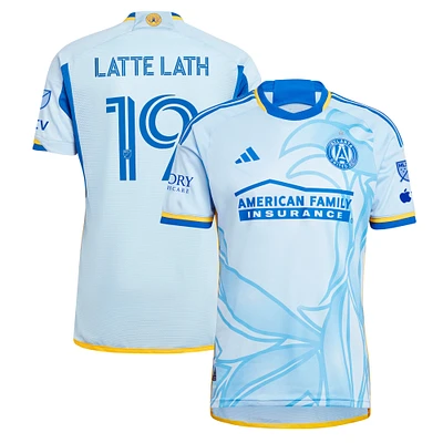 Maillot de joueur authentique adidas Emmanuel Latte Lath bleu clair Atlanta United FC 2024 The Resurgens Kit pour homme