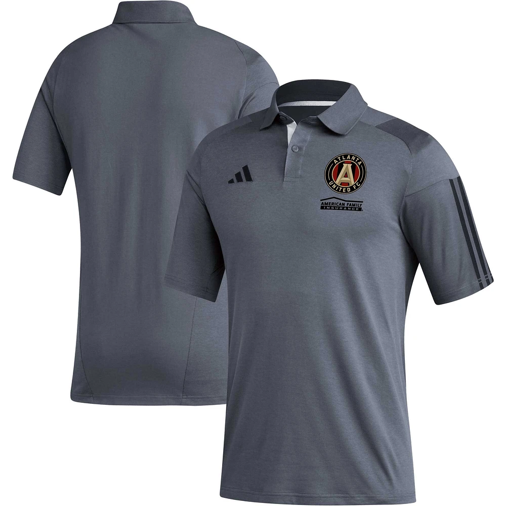 Polo d'entraînement terrain adidas Atlanta United FC 2023 gris pour homme