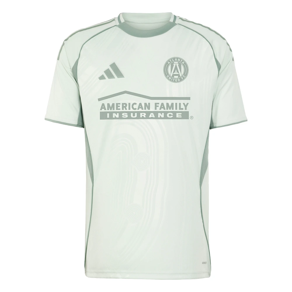 Men's adidas Light Green Atlanta United FC 2025 One Planet Pre-Match Top