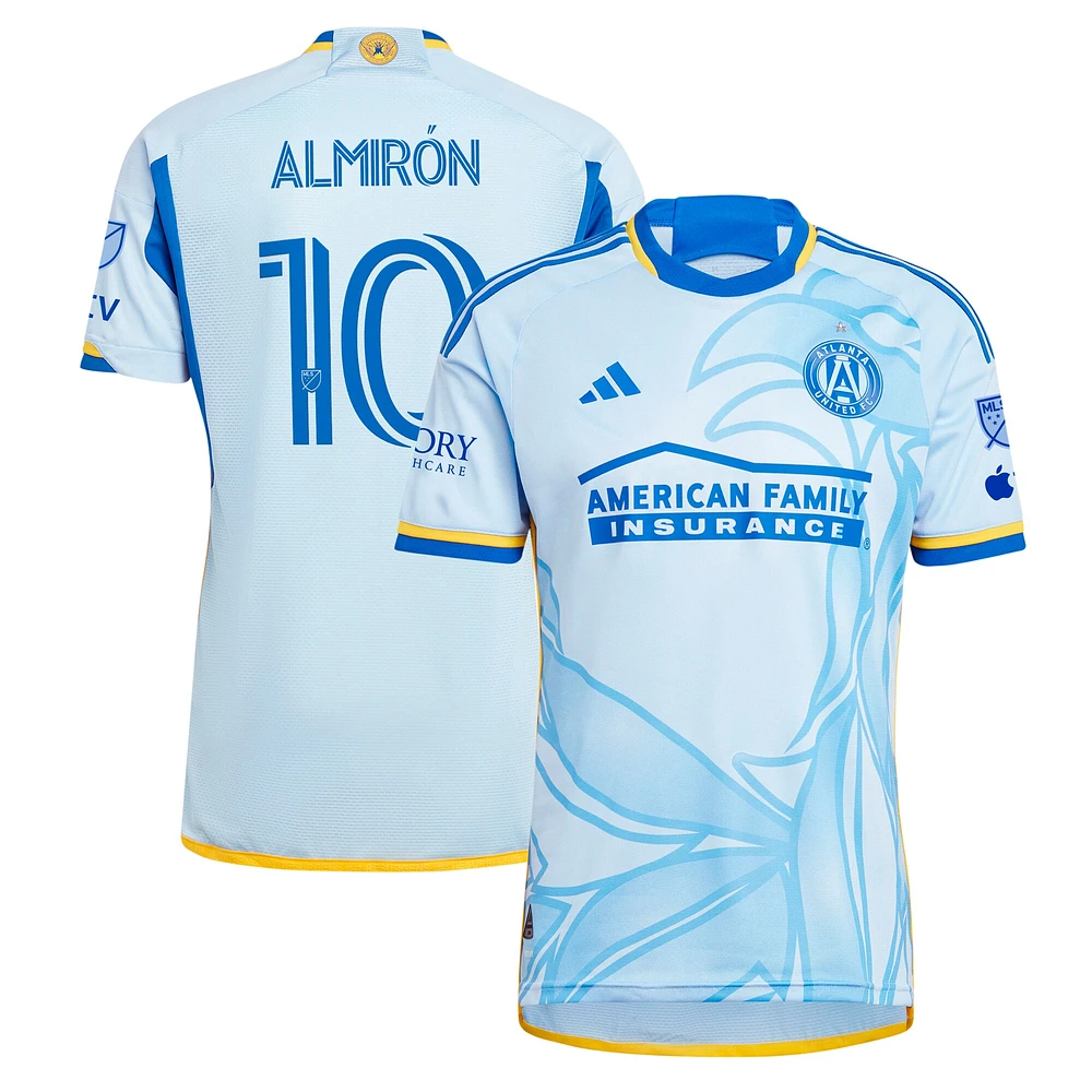 Maillot de joueur authentique adidas Miguel Almiron bleu clair Atlanta United FC 2024 The Resurgens Kit pour homme