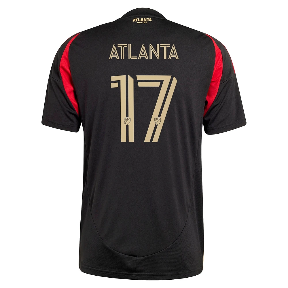 Men's adidas #17 Black Atlanta United FC 2025 The Connector Replica Player Jersey