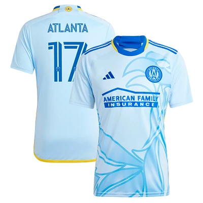 Men's adidas #17 Light Blue Atlanta United FC 2024 The Resurgens Kit Replica Player Jersey