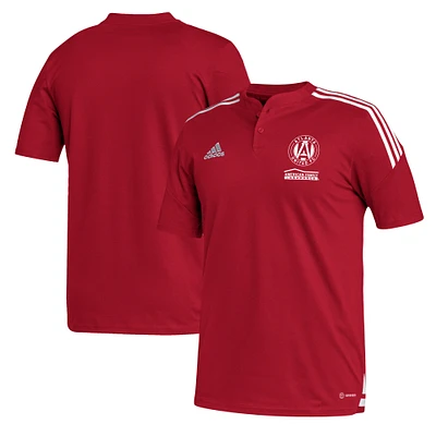 Men's adidas Red Atlanta United FC Henley AEROREADY Polo