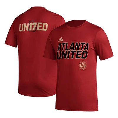 T-shirt à crochet AEROREADY adidas Atlanta United FC pour homme, rouge