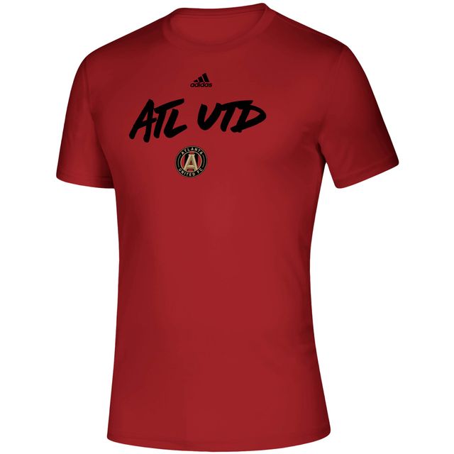 T-shirt adidas rouge pour hommes Atlanta United FC Wordmark Goals