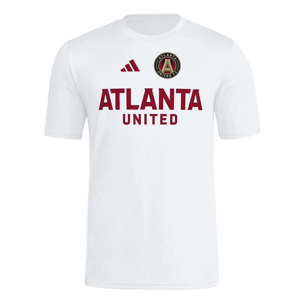 T-shirt adidas Atlanta United FC 2025 blanc pour homme avec maillot Hook AEROREADY