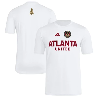 T-shirt adidas Atlanta United FC 2025 blanc pour homme avec maillot Hook AEROREADY