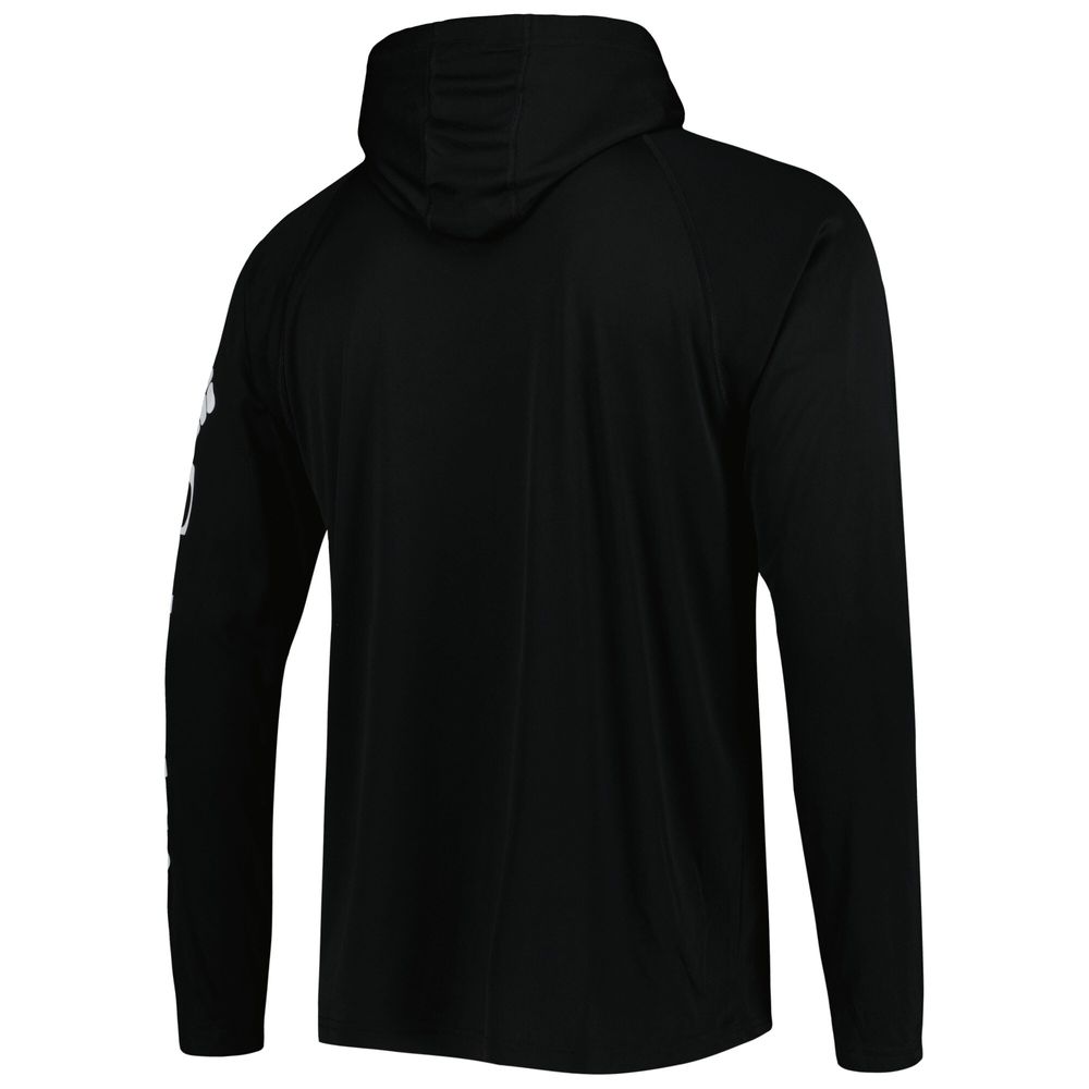 Men's Columbia Black Atlanta United FC Terminal Tackle Omni-Shade Raglan Pullover Hoodie