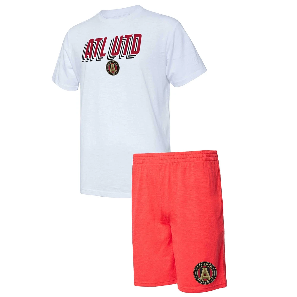 Ensemble t-shirt et short Atlanta United FC Downfield Concepts Sport pour homme rouge/blanc