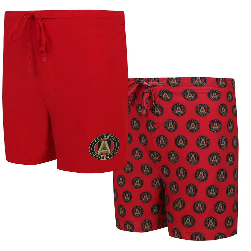 Lot de deux shorts Atlanta United FC Gauge Concepts Sport pour homme rouge