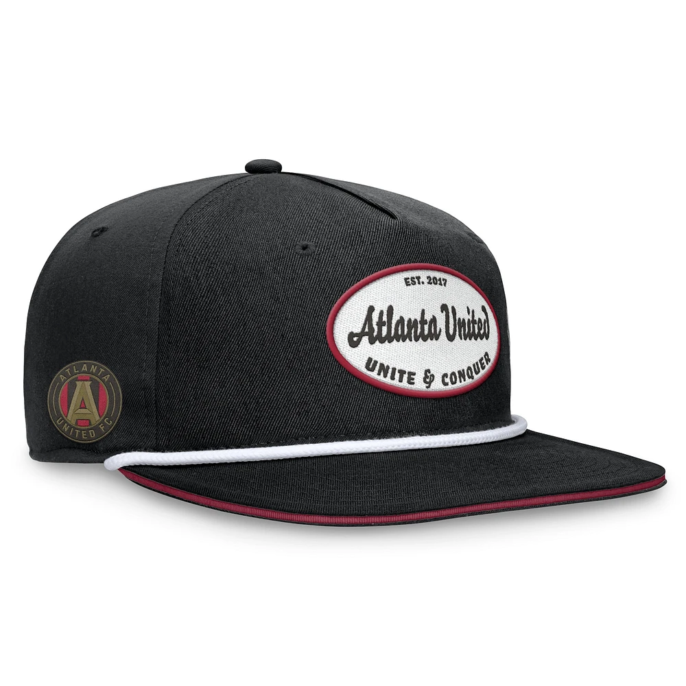 Casquette Snapback Atlanta United FC Iron Golf Fanatics pour hommes, noire