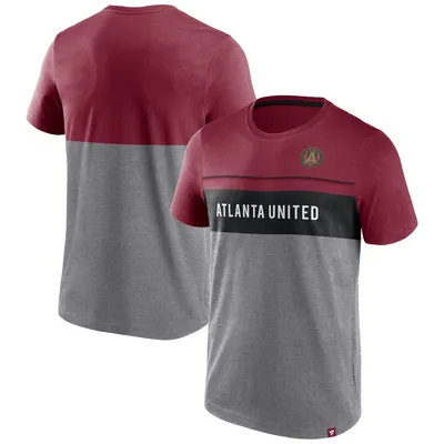 Atlanta United FC Fanatics Branded Striking Distance T-Shirt - Red/Gray