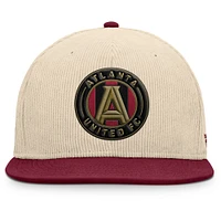 Men's Fanatics Cream Atlanta United FC Tempo Corduroy Snapback Hat