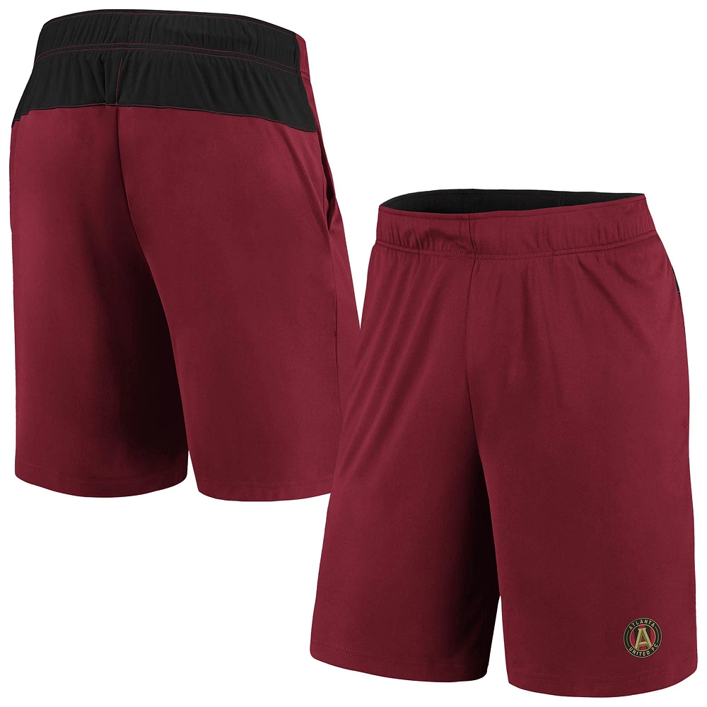 Short avec logo principal Fanatics Garnet Atlanta United FC pour hommes