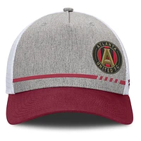 Casquette ajustable Fanatics Heather Grey Atlanta United FC Low Block Trucker pour homme