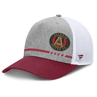 Men's Fanatics Heather Gray Atlanta United FC Low Block Trucker Adjustable Hat
