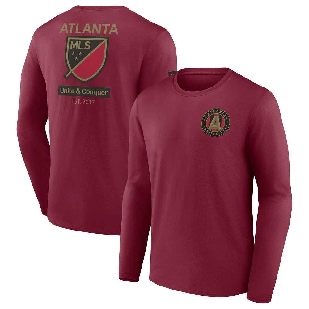 T-shirt à manches longues Atlanta United FC Constant Success rouge de marque Fanatics pour homme