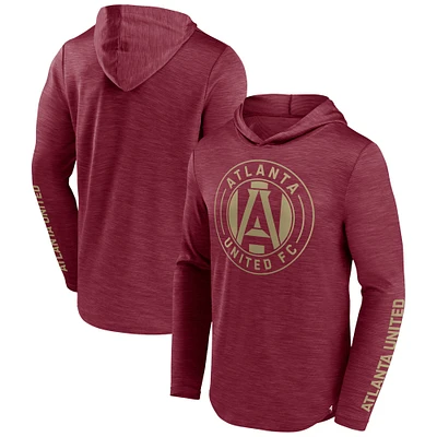 Men's Fanatics Red Atlanta United FC First Period Space-Dye Pullover Hoodie