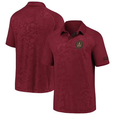 Polo de défenseur emblématique Fanatics rouge Atlanta United FC pour hommes