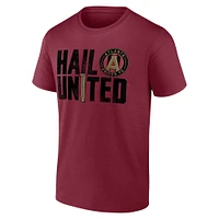 Men's Fanatics Red Atlanta United FC Iconic Team Chant T-Shirt