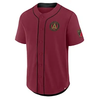 Maillot de baseball rouge Atlanta United FC Injury Time pour homme Fanatics